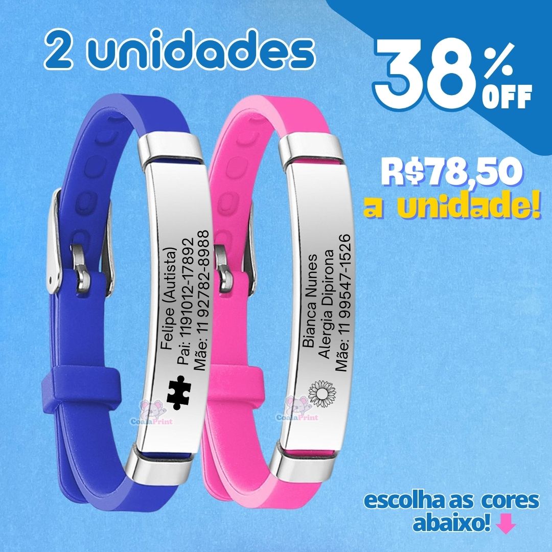 Pulseira Personalizada + Brinde Especial