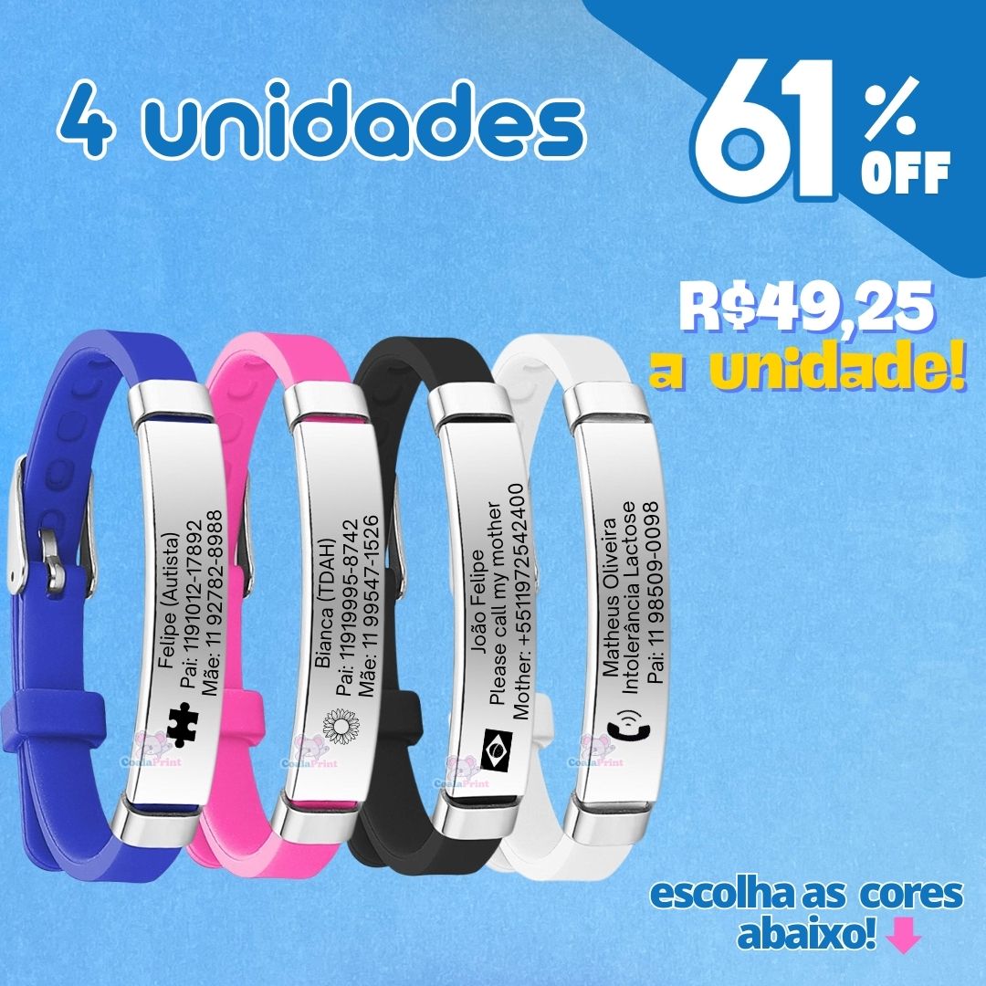 Pulseira Personalizada + Brinde Especial