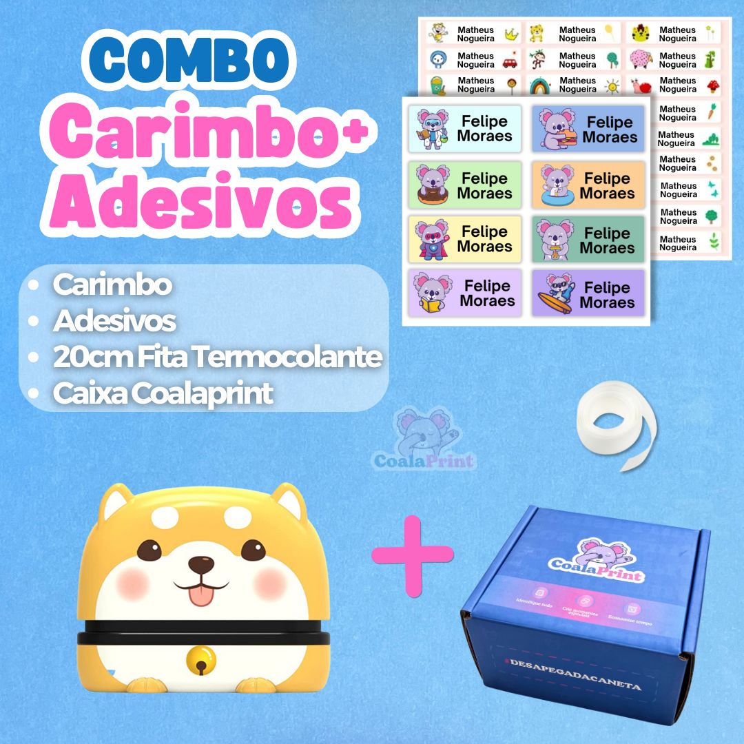 Combo Carimbo+Adesivos (+ Brinde Especial)