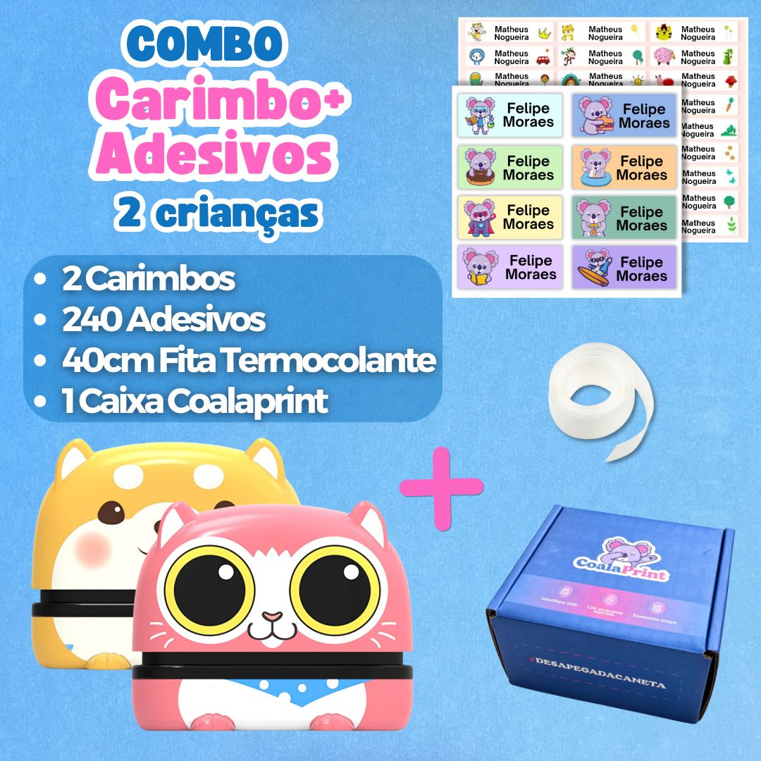 Combo Carimbo+Adesivos (+ Brinde Especial)